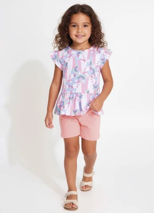 Multimarcas - Conjunto em Malha Rosa - MULTIMARCAS