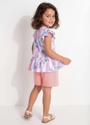Multimarcas - Conjunto em Malha Rosa - MULTIMARCAS