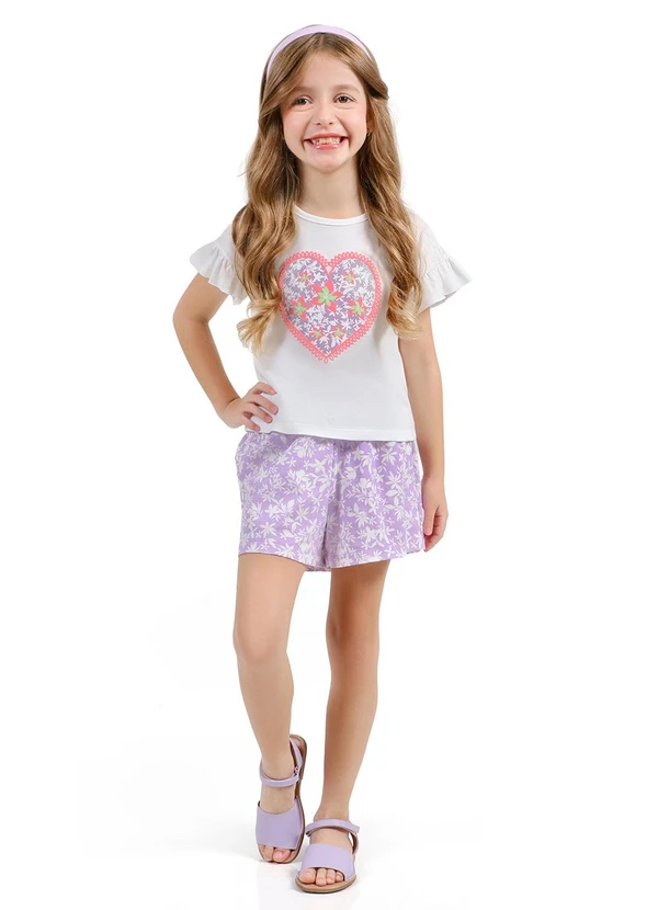 Tink Bink - Conjunto em Meia Malha Branco