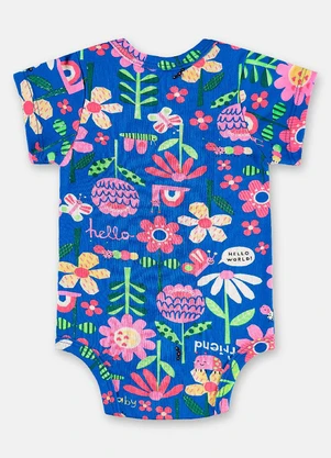 Up Baby - Conjunto em Suedine Bebê Menina Azul - UP BABY