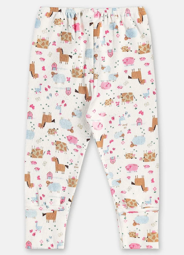 Up Baby - Conjunto em Suedine Bebê Menina Branco 5