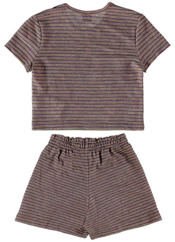 Gloss - Conjunto em Tricot com Blusa e Short Marrom 3