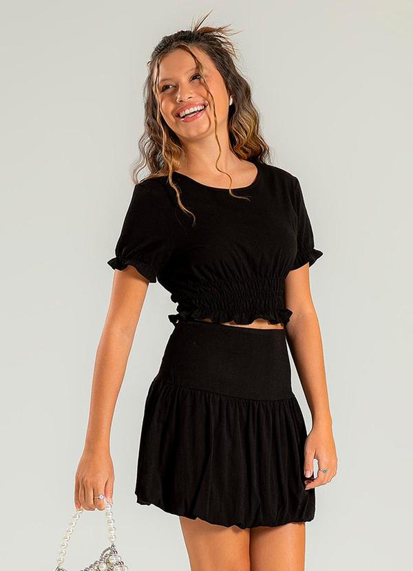Cativa Teen - Conjunto em Viscose Preto 1