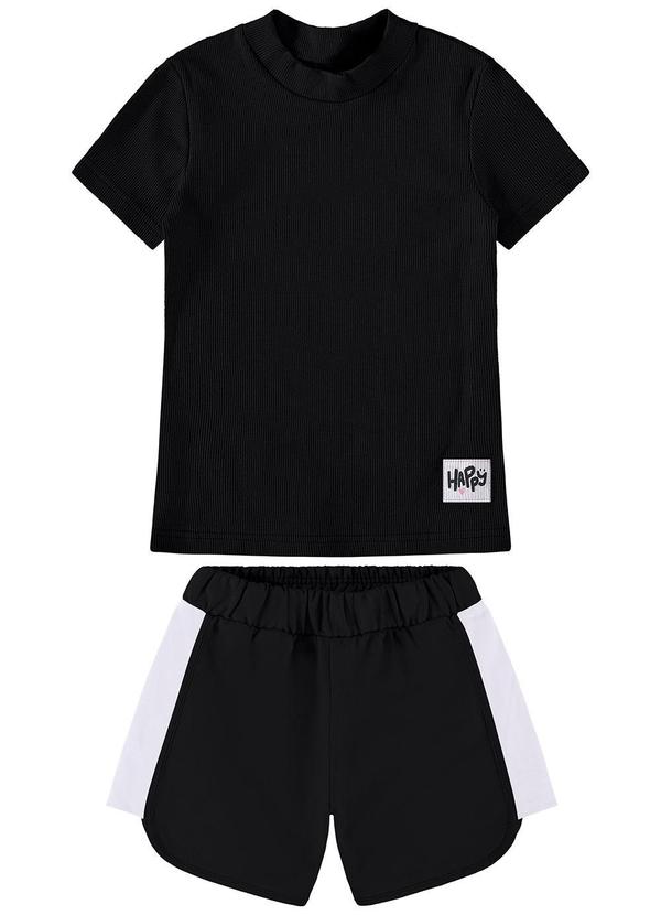 Malwee Kids - Conjunto Esportivo em Moletinho Menina Preto