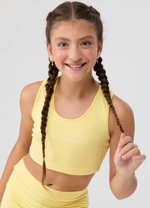 Vida Costeira - Conjunto Esportivo Top e Shorts Biker Amarelo - VIDA COSTEIRA