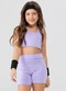 Vida Costeira - Conjunto Esportivo Top e Shorts Biker Verde - variação: Lilás