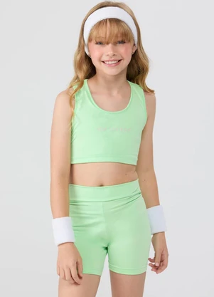 Vida Costeira - Conjunto Esportivo Top e Shorts Biker Verde - VIDA COSTEIRA