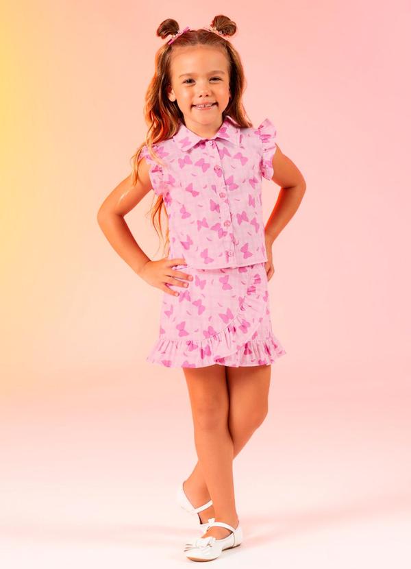 Cativa Kids - Conjunto Estampa Borboleta Lilás