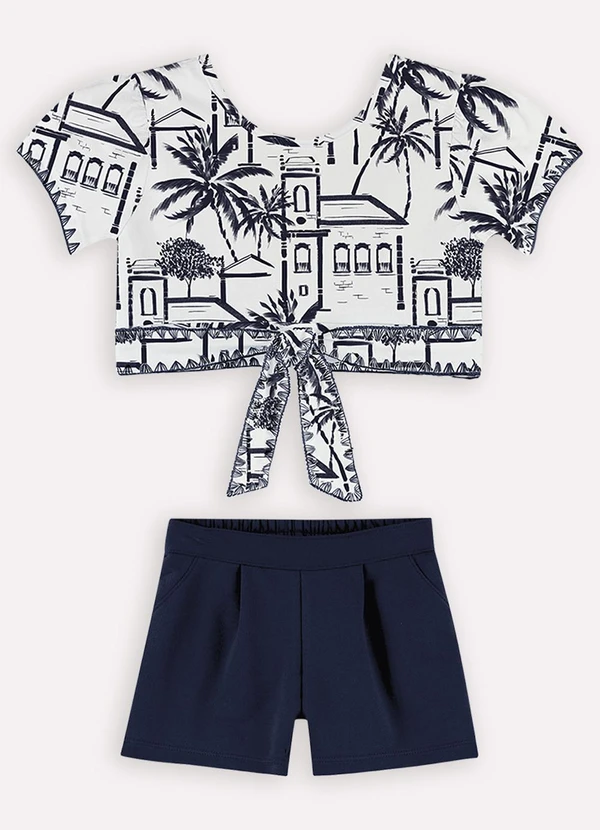 Nanai - Conjunto Estampa Cidade Turística Branco