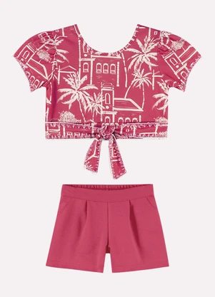 Nanai - Conjunto Estampa Cidade Turística Vermelho - NANAI