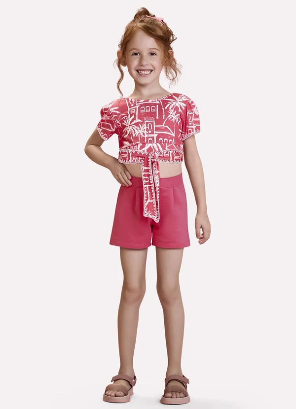 Nanai - Conjunto Estampa Cidade Turística Vermelho