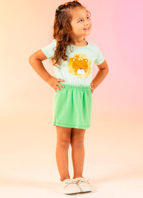 Cativa Kids - Conjunto Estampa Leãozinho Verde