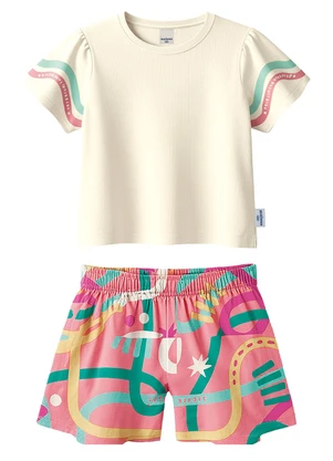 Malwee Kids - Conjunto Estampa Orgânica Off White - MALWEE KIDS