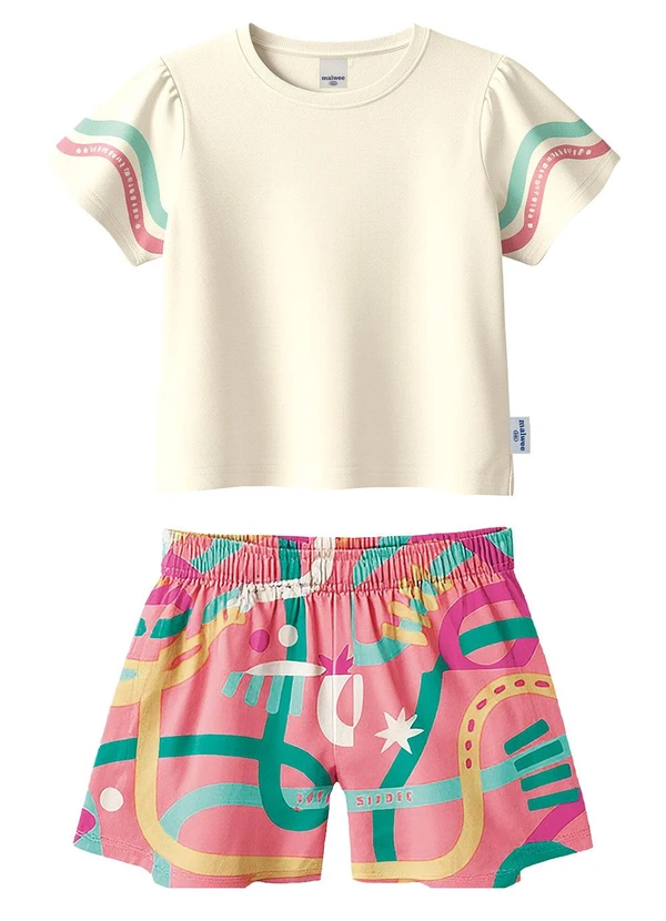 Malwee Kids - Conjunto Estampa Orgânica Off White 1