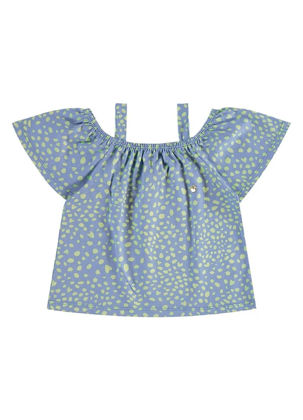 Bee Loop - Conjunto Estampado Bata Short Azul 3