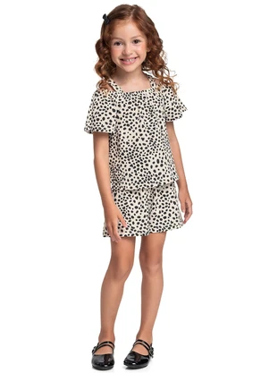 Bee Loop - Conjunto Estampado Bata Short Branco - BEE LOOP