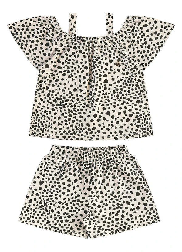 Bee Loop - Conjunto Estampado Bata Short Branco 2