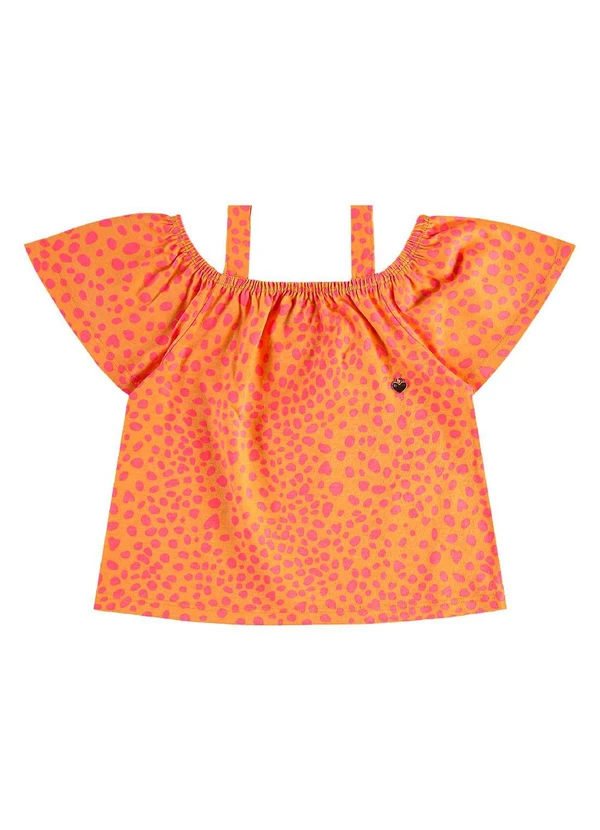 Bee Loop - Conjunto Estampado Bata Short Laranja 3