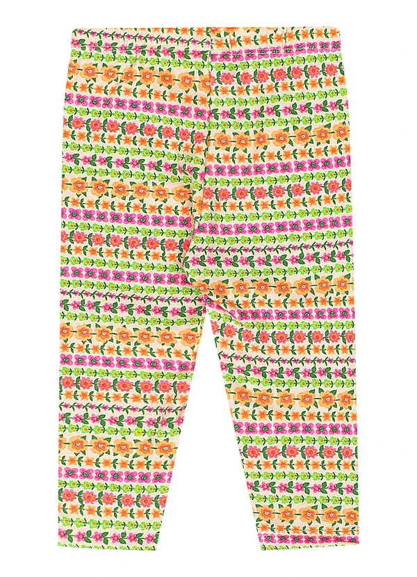 Quimby - Conjunto Estampado Blusa Calça Legging Bege 4