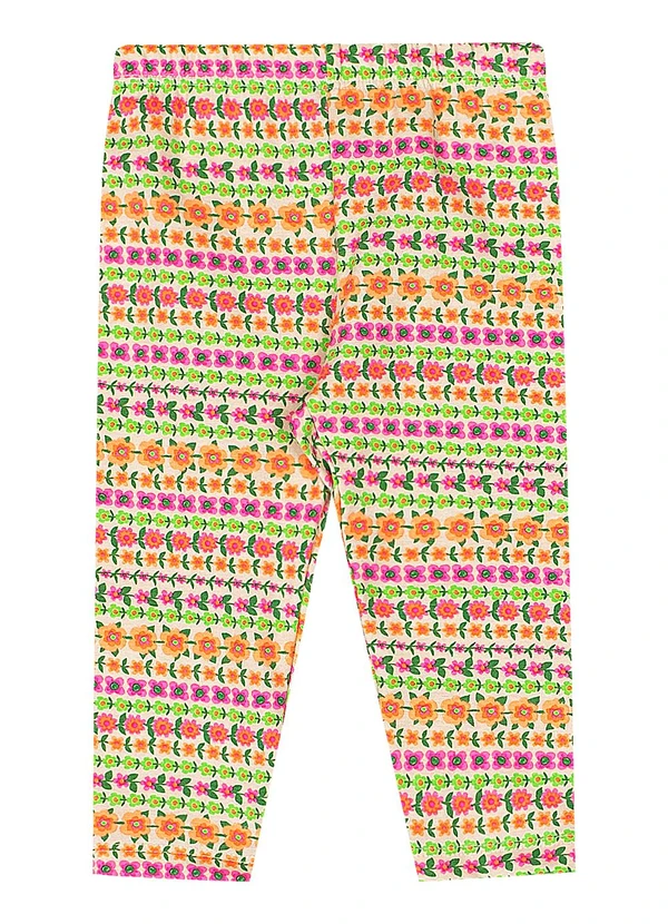 Quimby - Conjunto Estampado Blusa Calça Legging Bege 5