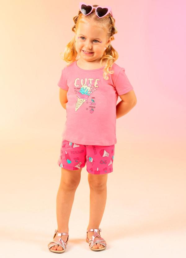 Conjunto Estampado Comfort Rosa - Cativa