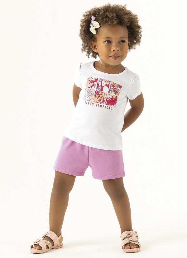 Cativa Kids - Conjunto Estampado de Glitter Branco