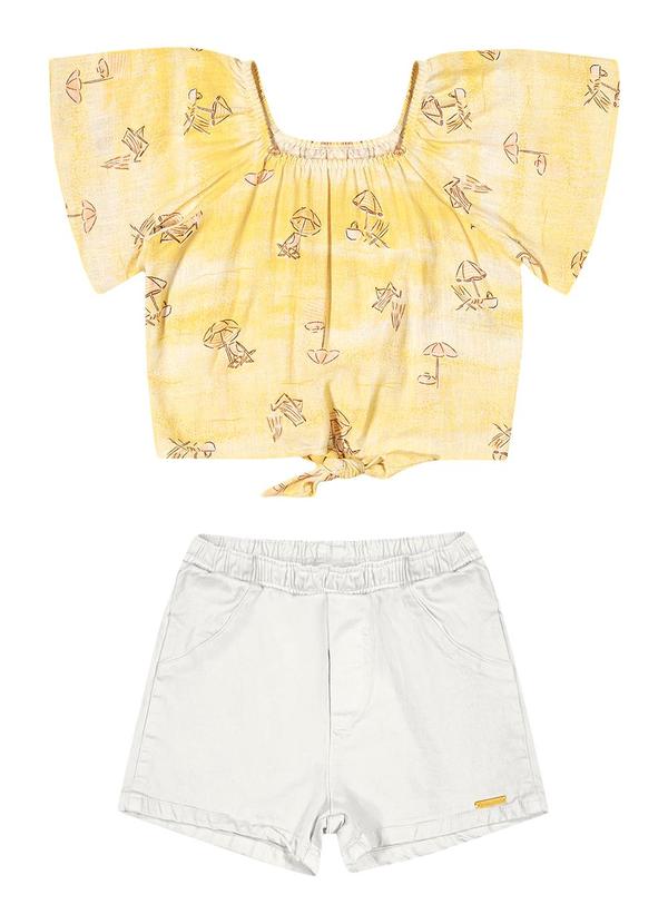 Colorittá - Conjunto  Estampado Praia Colorittá Amarelo 1