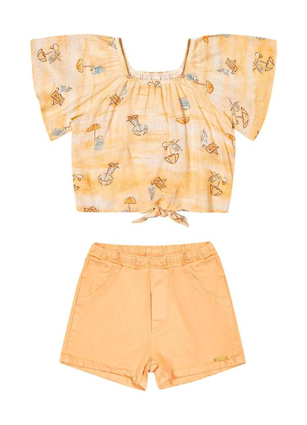 Colorittá - Conjunto  Estampado Praia Colorittá Laranja 1