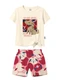 Malwee Kids - Conjunto Eu Sou Amiga dos Animais Rosa Claro - variação: Off White
