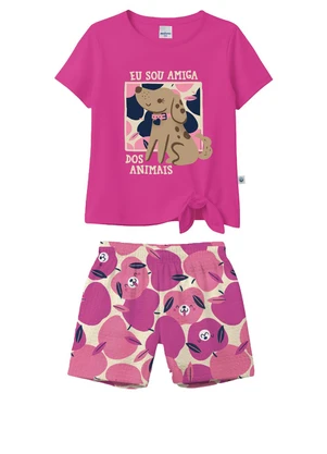 Malwee Kids - Conjunto Eu Sou Amiga dos Animais Rosa - MALWEE KIDS