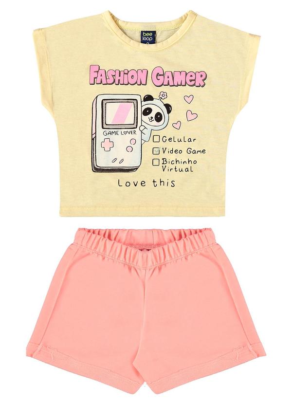 Bee Loop - Conjunto Fashion Gamer Infantil Amarelo