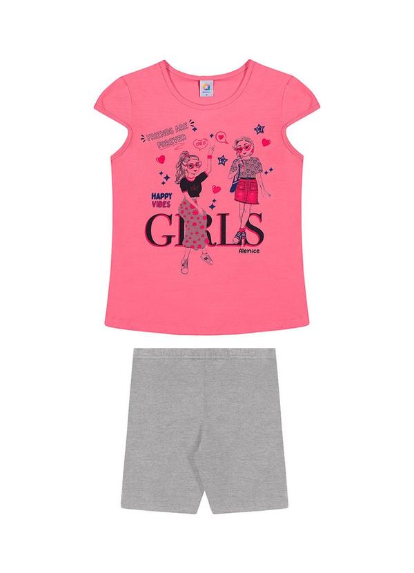 Alenice - Conjunto Fashion Girls Menina Rosa