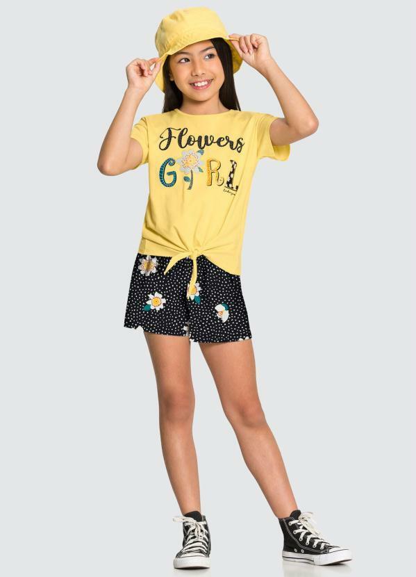 Alakazoo - Conjunto Favoritos Flowers Girl Amarelo