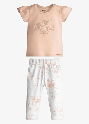 Trick Nick - Conjunto Feminino Blusa com Legging Rosa - TRICK NICK
