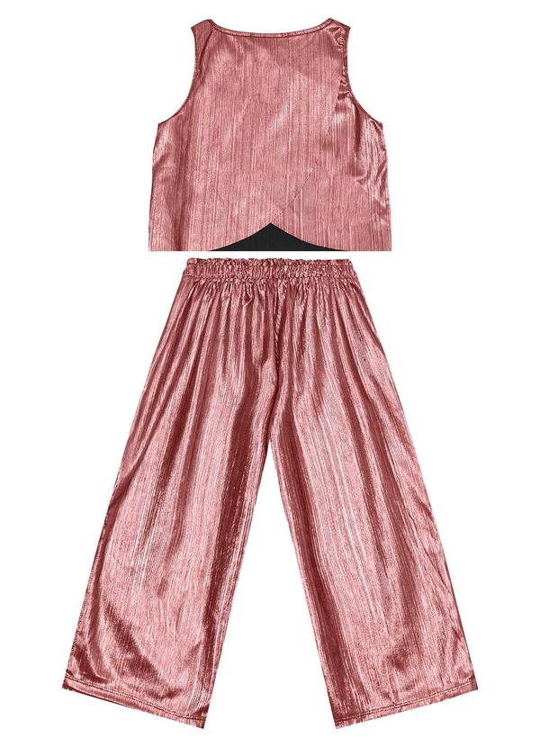 Trick Nick - Conjunto Feminino Blusa com Pantacourt Rosa 2