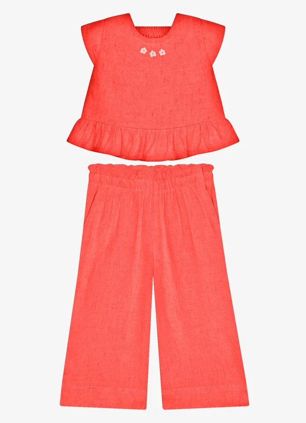 Trick Nick - Conjunto Feminino Blusa com Pantacourt Rosa