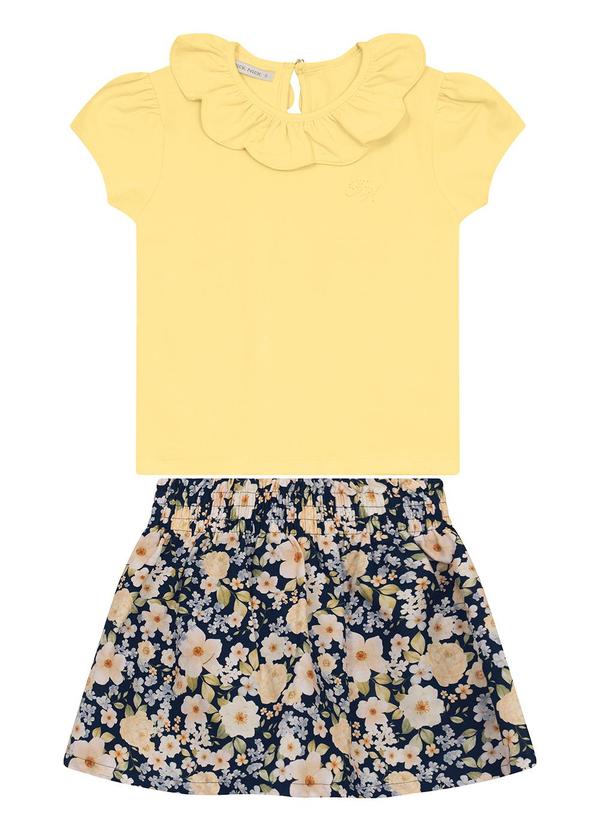 Trick Nick - Conjunto Feminino Blusa com Saia Amarelo 1