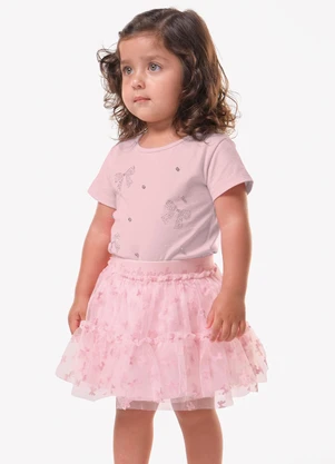 Trick Nick - Conjunto Feminino Blusa com Saia Rosa - TRICK NICK