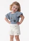 Trick Nick - Conjunto Feminino Blusa com Shorts Azul - variação: Azul