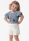 Trick Nick - Conjunto Feminino Blusa com Shorts Bege - variação: Azul