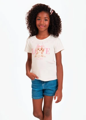 Trick Nick - Conjunto Feminino Blusa com Shorts Bege - TRICK NICK