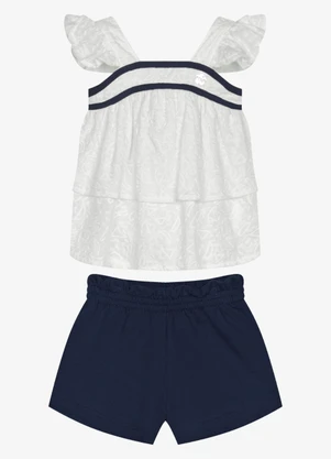 Trick Nick - Conjunto Feminino Blusa com Shorts Bege - TRICK NICK