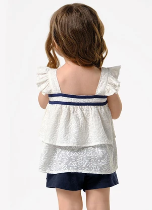 Trick Nick - Conjunto Feminino Blusa com Shorts Bege - TRICK NICK