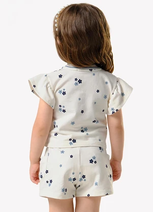 Trick Nick - Conjunto Feminino Blusa com Shorts Bege - TRICK NICK