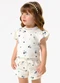 Trick Nick - Conjunto Feminino Blusa com Shorts Bege - variação: Bege