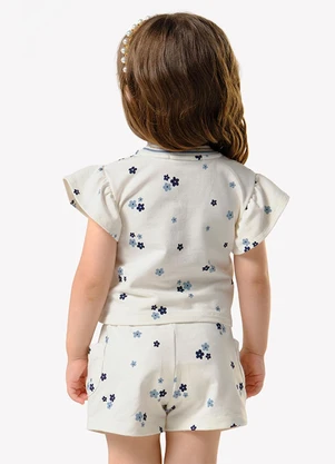 Trick Nick - Conjunto Feminino Blusa com Shorts Bege - TRICK NICK
