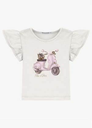 Trick Nick - Conjunto Feminino Blusa com Shorts Bege - TRICK NICK