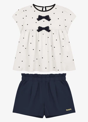 Trick Nick - Conjunto Feminino Blusa com Shorts Bege - TRICK NICK