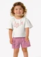Trick Nick - Conjunto Feminino Blusa com Shorts Branco - variação: Bege