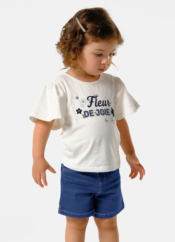 Trick Nick - Conjunto Feminino Blusa com Shorts Bege